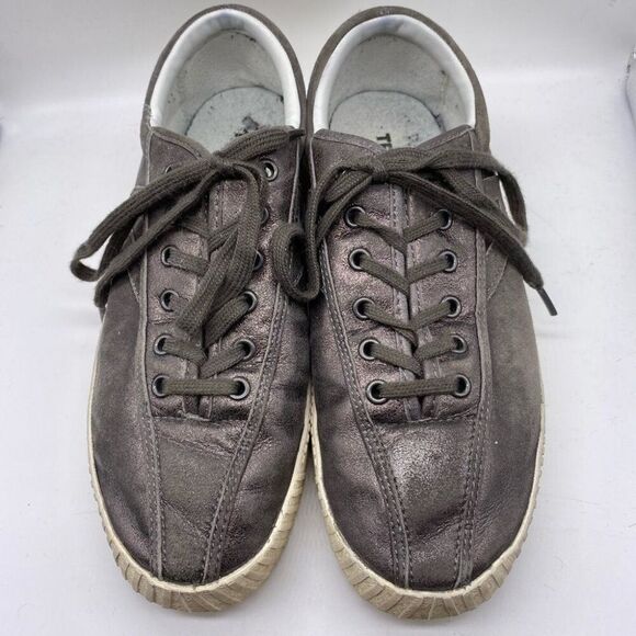 Tretorn Nylite Gray Suede Lace Up Sneakers Size 8.5 - Picture 2 of 12